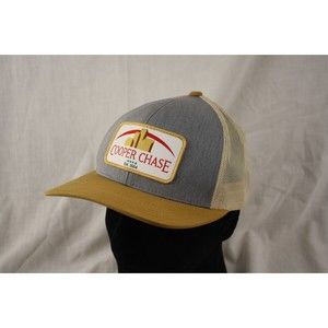 Cooper Chase Construction Patch Mesh Back Snapback Hat Cap Pacific 104C Pro